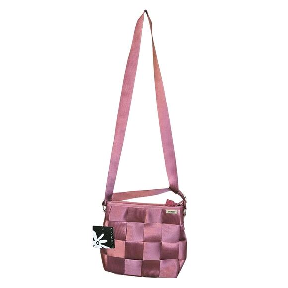 Comely Pink Ribbon NEW NWT Purse Adjustable Straps Buckle Small Chic Unique - Picture 1 of 12